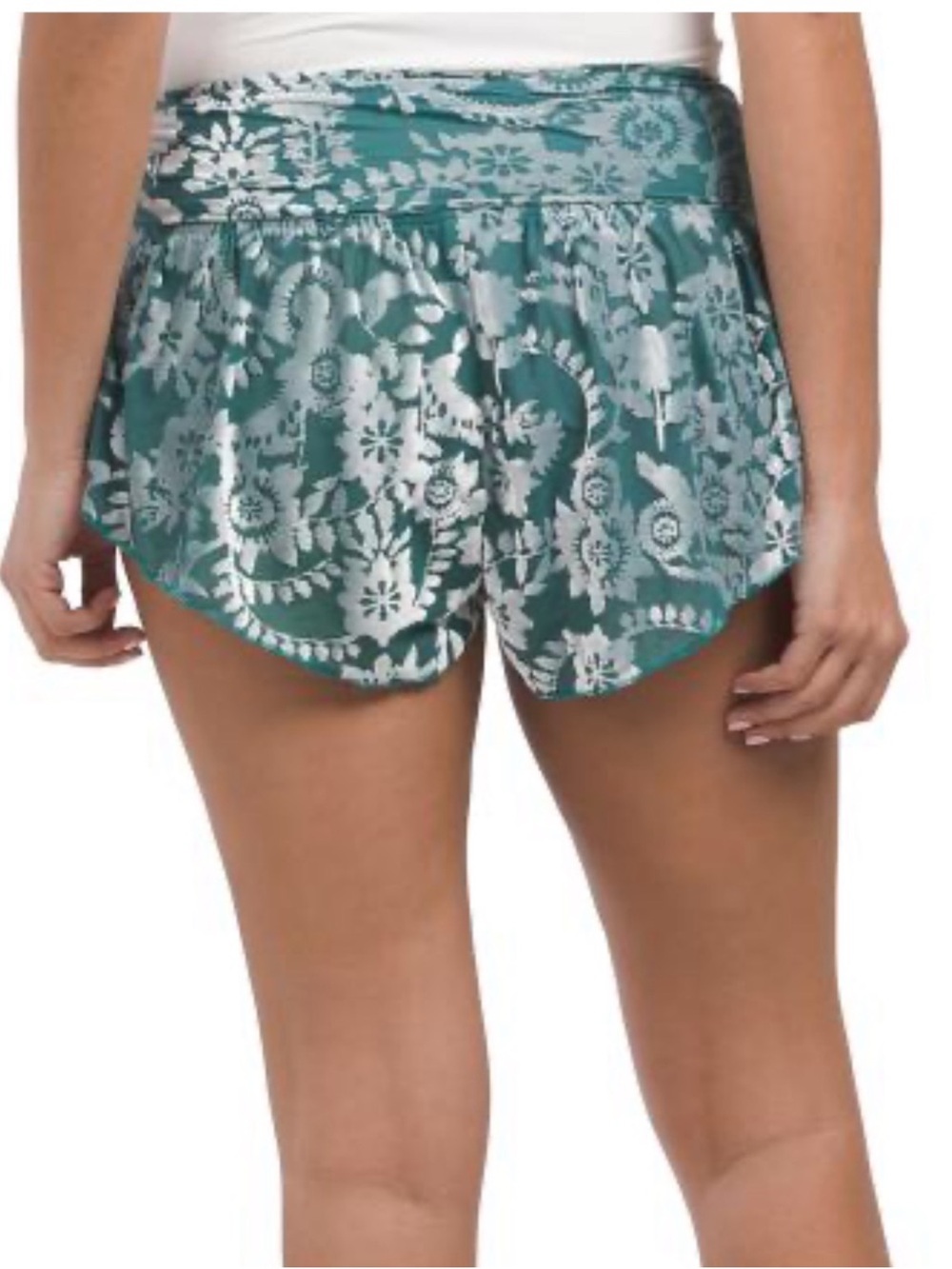Free People Medium Shorts Intimately Micro Snow Angel in Pine Frost Combo NWT